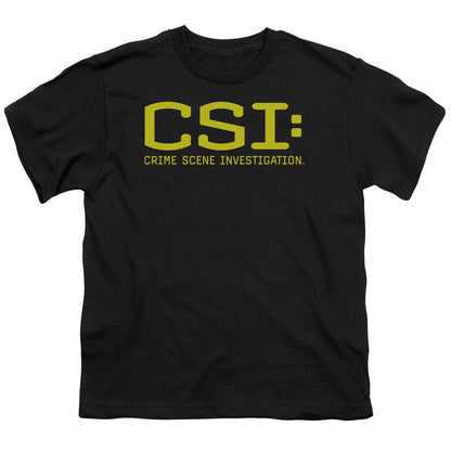 Csi Logo Kids Youth T Shirt Black Officially Licensed