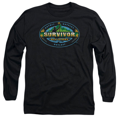 Survivor All Stars Mens Long Sleeve Shirt Black Officially Licensed