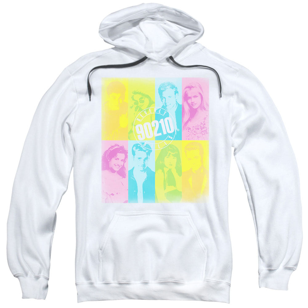 90210 Color Block Of Friends Mens Hoodie White Officially Licensed