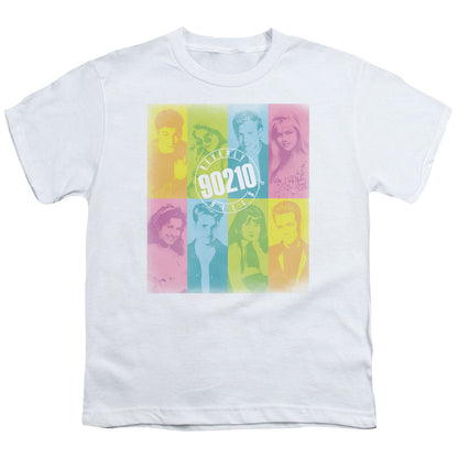 90210 Color Block of Friends Kids Youth T Shirt White Officially Licensed