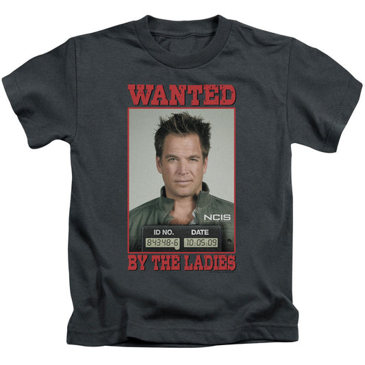 Ncis Wanted Juvenile Kids Youth T Shirt Charcoal Officially Licensed