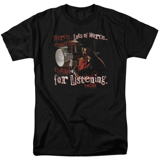 Ncis Thanks For Listening Mens T Shirt Black Officially Licensed