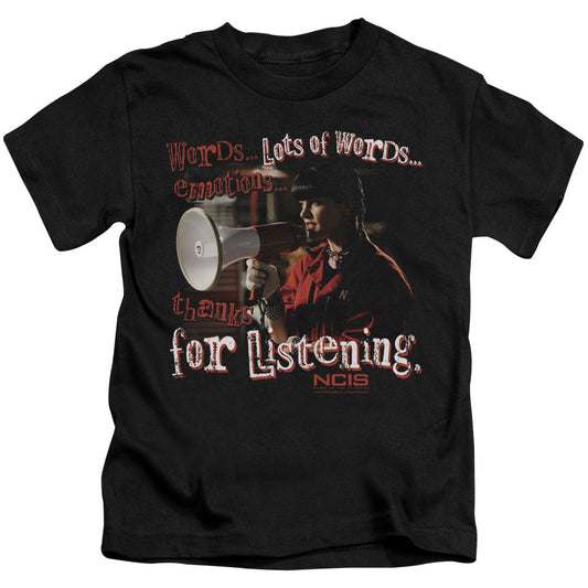 Ncis Thanks for Listening Juvenile Kids Youth T Shirt Black Officially Licensed