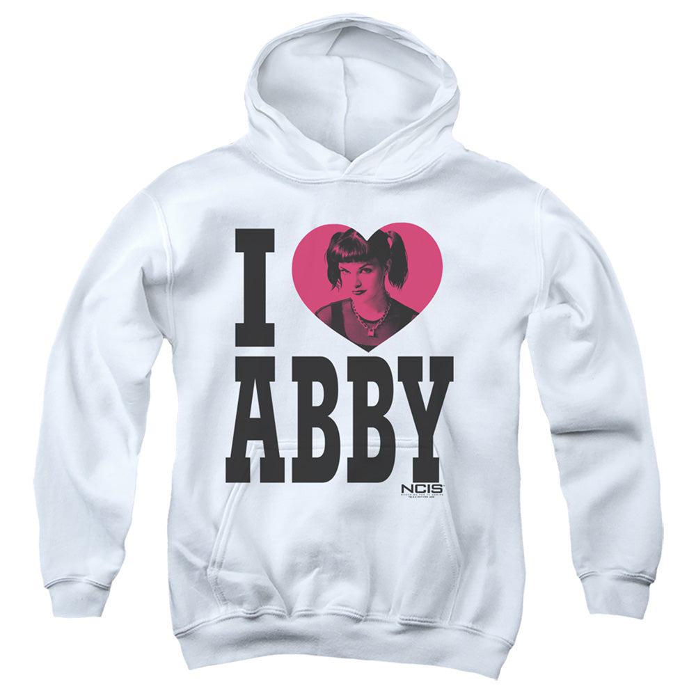 Ncis I Heart Abby Kids Youth Hoodie White Officially Licensed