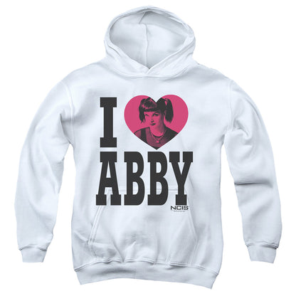 Ncis I Heart Abby Kids Youth Hoodie White Officially Licensed