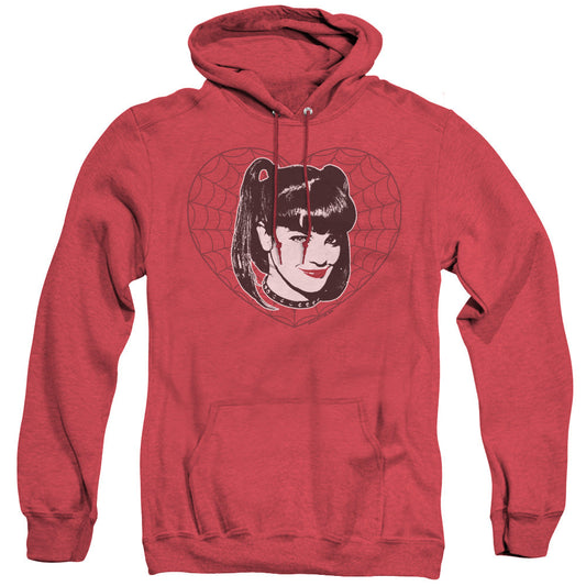Ncis Abby Heart Mens Heather Hoodie Red Officially Licensed