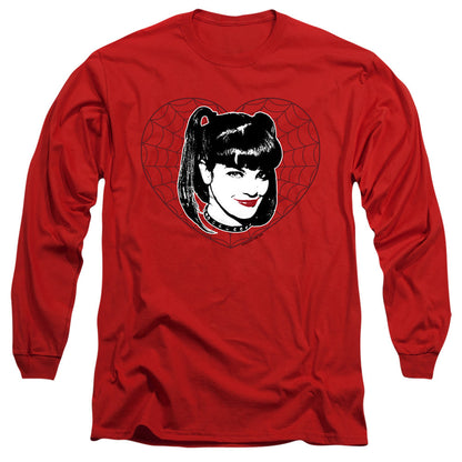 Ncis Abby Heart Mens Long Sleeve Shirt Red Officially Licensed
