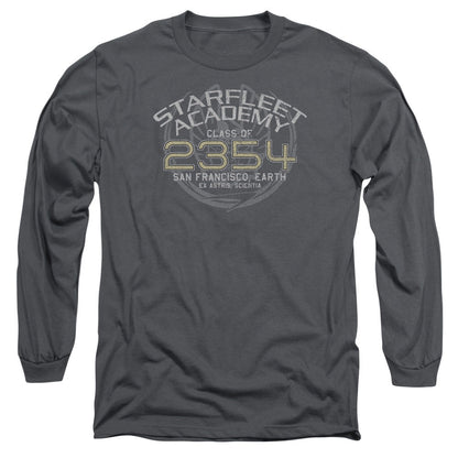 Star Trek Sisko Graduation Mens Long Sleeve Shirt Charcoal Officially Licensed Officially Licensed