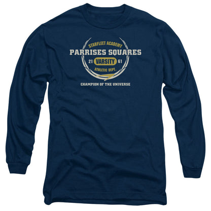 Star Trek Parrises Squares Mens Long Sleeve Shirt Navy Officially Licensed Officially Licensed