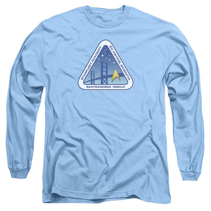 Star Trek Color Logo Mens Long Sleeve Shirt Carolina Blue Officially Licensed Officially Licensed