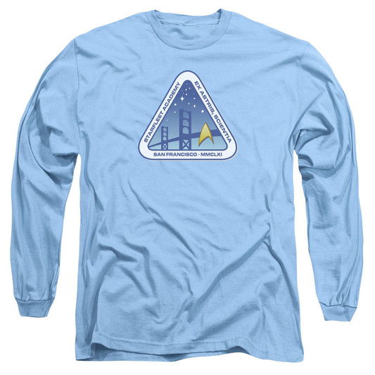 Star Trek Color Logo Mens Long Sleeve Shirt Carolina Blue Officially Licensed Officially Licensed