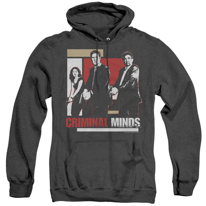 Criminal Minds Guns Drawn Heather Mens Hoodie Black Officially Licensed