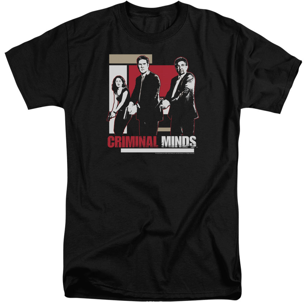 Criminal Minds Guns Drawn Mens Tall T Shirt Black Officially Licensed