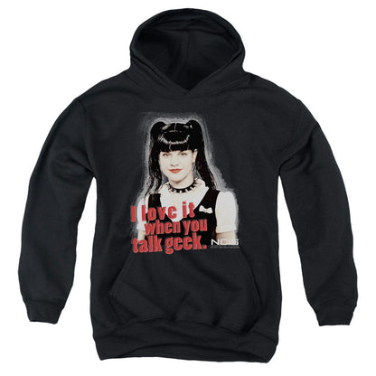 Ncis Geek Talk Kids Youth Hoodie Black Officially Licensed