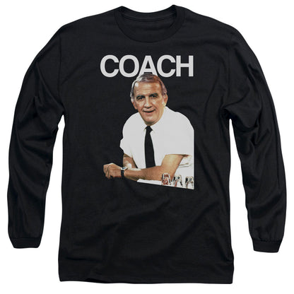 Cheers Coach Mens Long Sleeve Shirt Black Officially Licensed Officially Licensed