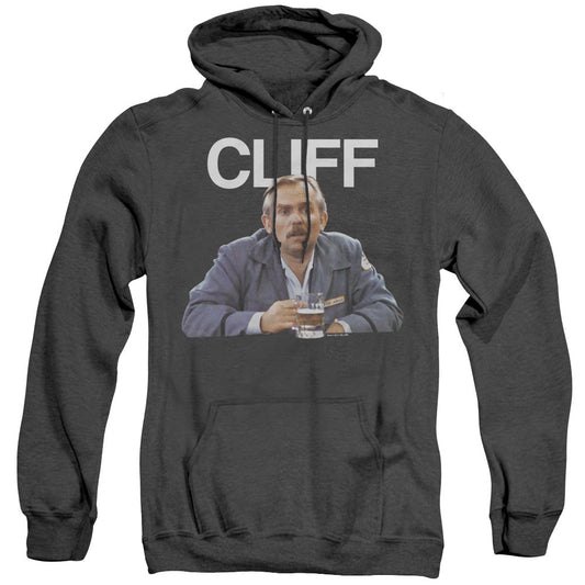 Cheers Cliff Mens Heather Hoodie Black Officially Licensed