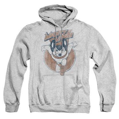 Mighty Mouse Flying With Purpose Mens Hoodie Athletic Heather Officially Licensed