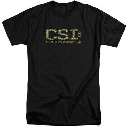 Csi Collage Logo Mens Tall T Shirt Black Officially Licensed