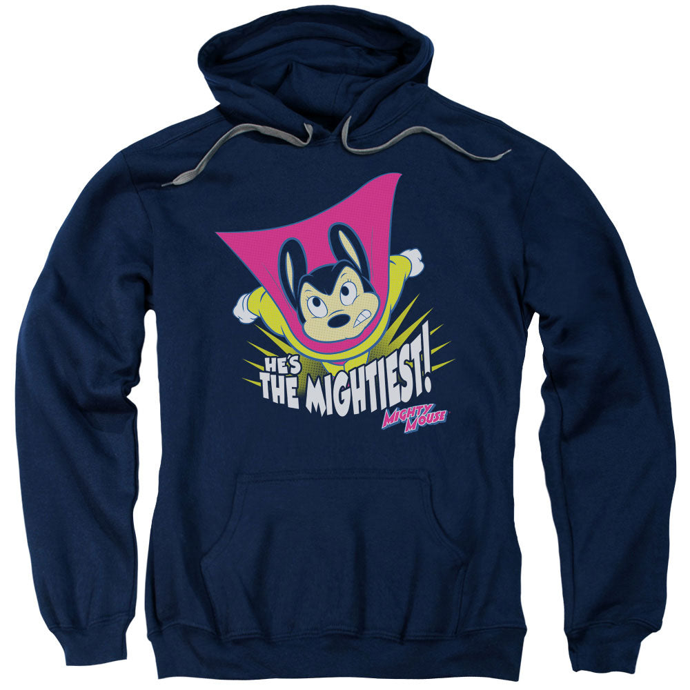 Mighty Mouse The Mightiest Mens Hoodie Navy Officially Licensed
