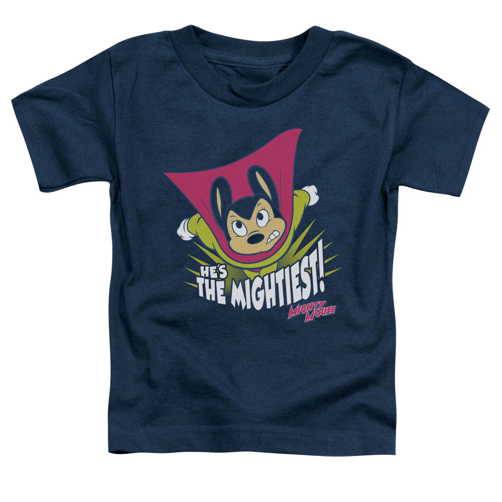 Mighty Mouse the Mightiest Toddler Kids Youth T Shirt Navy Officially Licensed