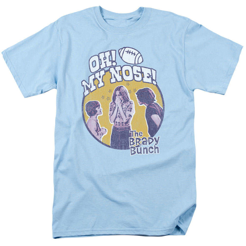 Brady Bunch My Nose Mens T Shirt Light Blue Officially Licensed