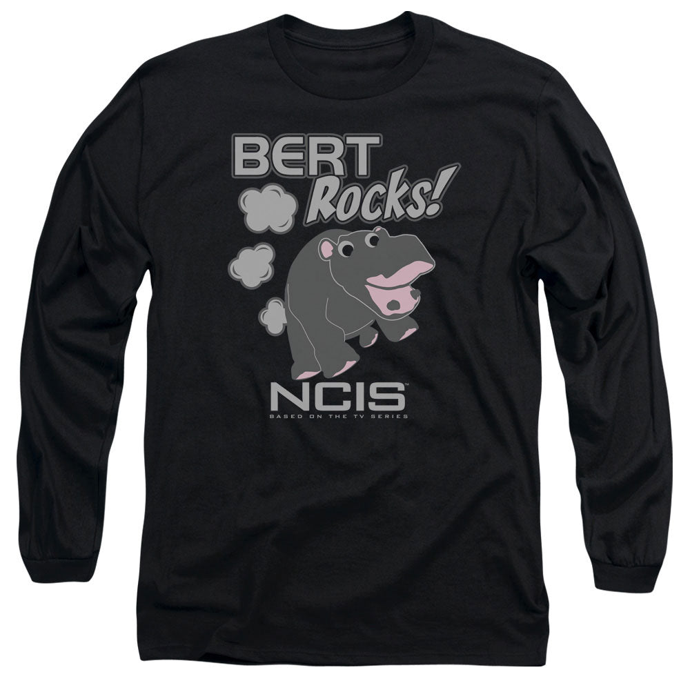 Ncis Bert Rocks Mens Long Sleeve Shirt Black Officially Licensed
