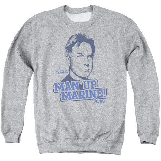 Ncis Man Up Mens Crewneck Sweatshirt Athletic Heather Officially Licensed