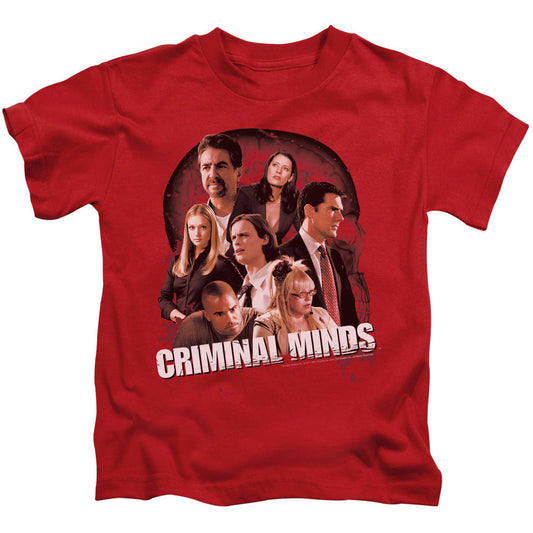 Criminal Minds Brain Trust Juvenile Kids Youth T Shirt Red Officially Licensed