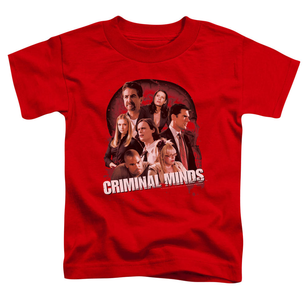 Criminal Minds Brain Trust Toddler Kids Youth T Shirt Red Officially Licensed