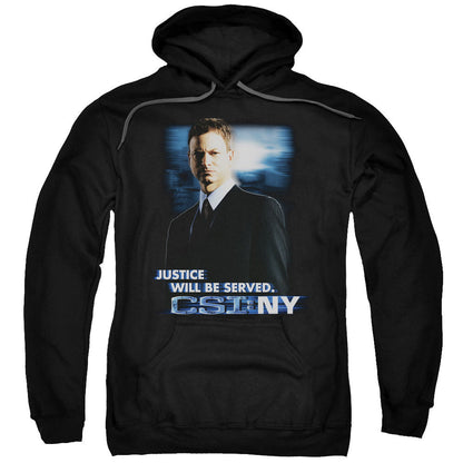 Csi:Ny Justice Served Mens Hoodie Black Officially Licensed