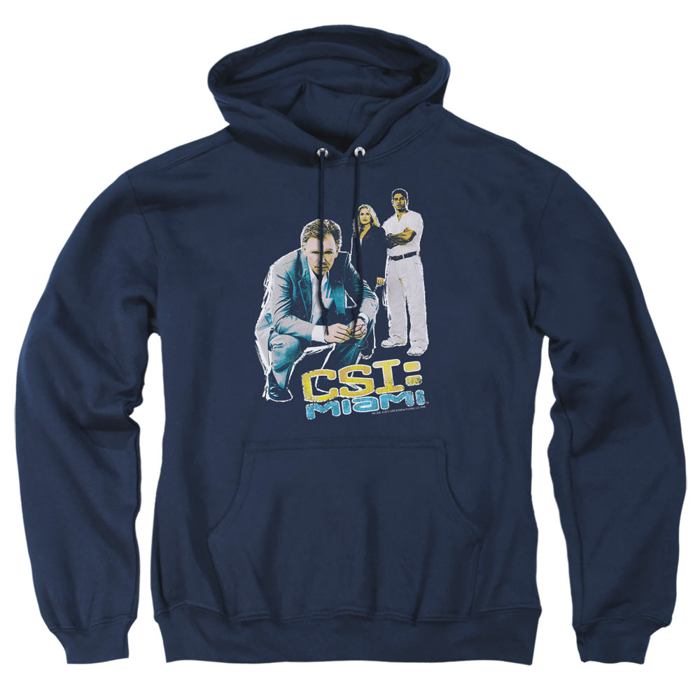 Csi:Miami In Perspective Mens Hoodie Navy Officially Licensed