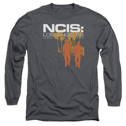 Ncis:La Slow Walk Mens Long Sleeve Shirt Charcoal Officially Licensed