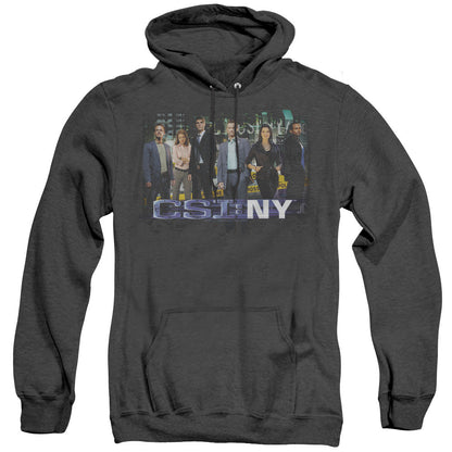 Csi Ny Cast Heather Mens Hoodie Black Officially Licensed