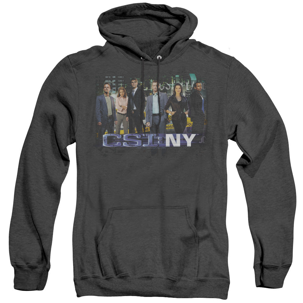 Csi Ny Cast Mens Heather Hoodie Black Officially Licensed