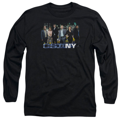 Csi Ny Cast Mens Long Sleeve Shirt Black Officially Licensed Officially Licensed