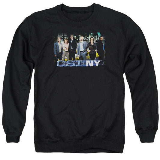 Csi Ny Cast Mens Crewneck Sweatshirt Black Officially Licensed