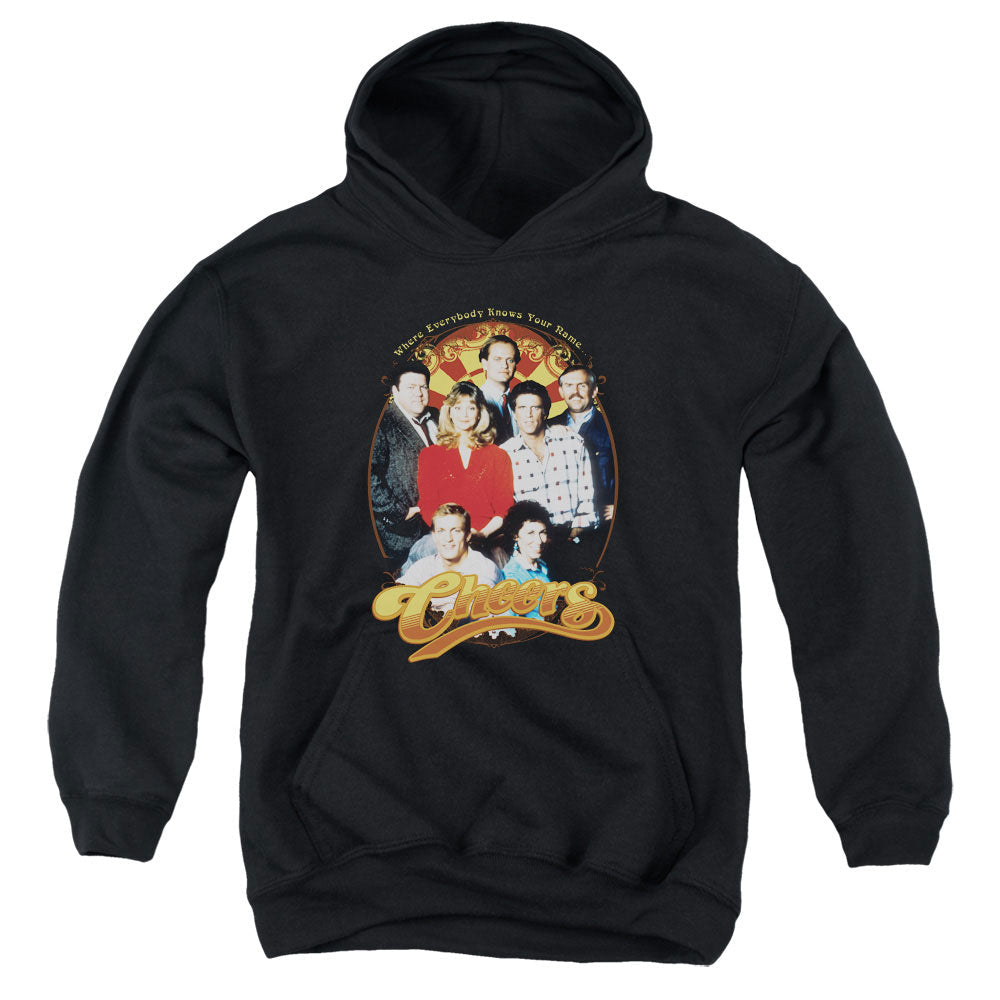 Cheers Group Shot Kids Youth Hoodie Black Officially Licensed