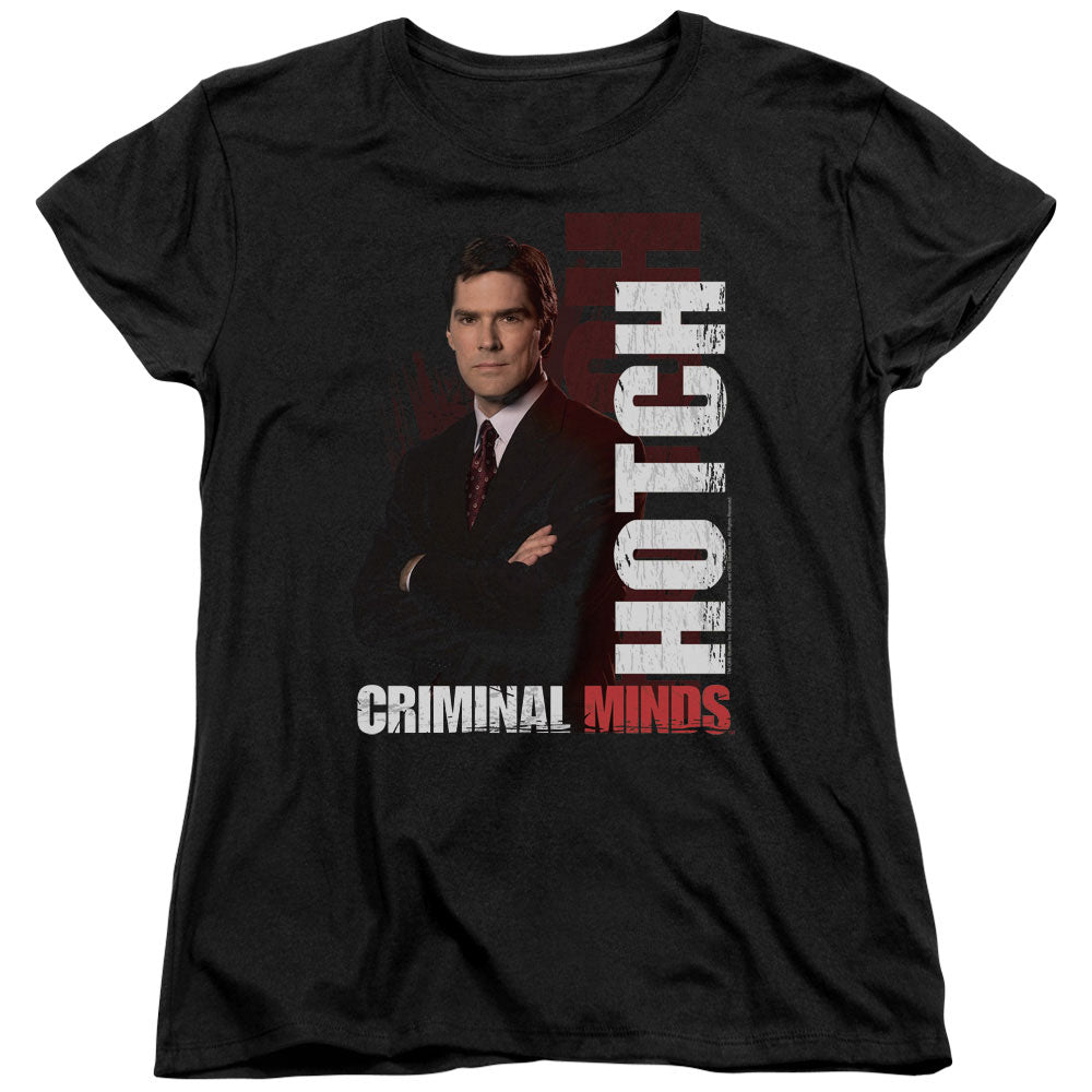 Criminal Minds Hotch Womens T Shirt Black Officially Licensed