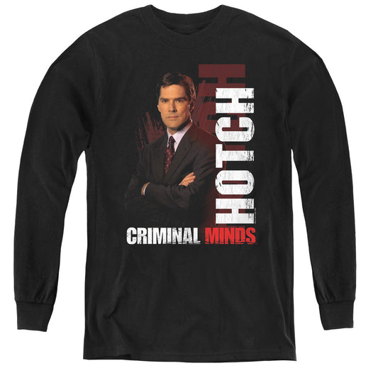 Criminal Minds Hotch Long Sleeve Kids Youth T Shirt Black Officially Licensed