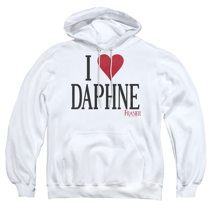 Frasier I Heart Daphne Mens Hoodie White Officially Licensed