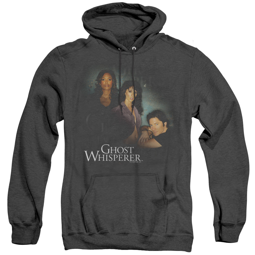 Ghost Whisperer Diagonal Cast Mens Heather Hoodie Black Officially Licensed