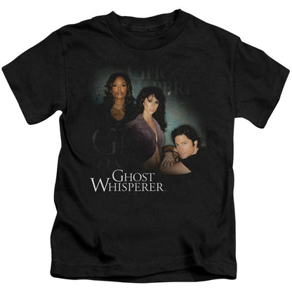 Ghost Whisperer Diagonal Cast Juvenile Kids Youth T Shirt Black Officially Licensed