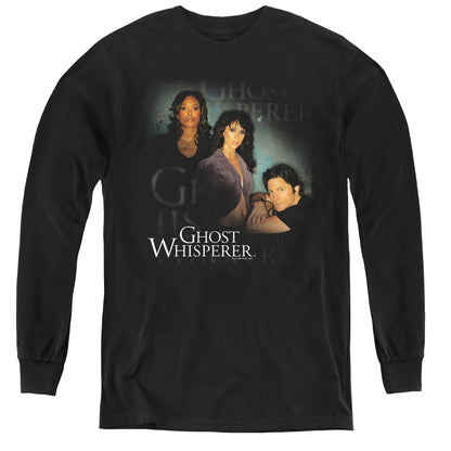 Ghost Whisperer Diagonal Cast Long Sleeve Kids Youth T Shirt Black Officially Licensed