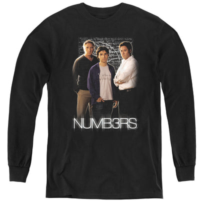 Numbers Equations Long Sleeve Kids Youth T Shirt Black Officially Licensed