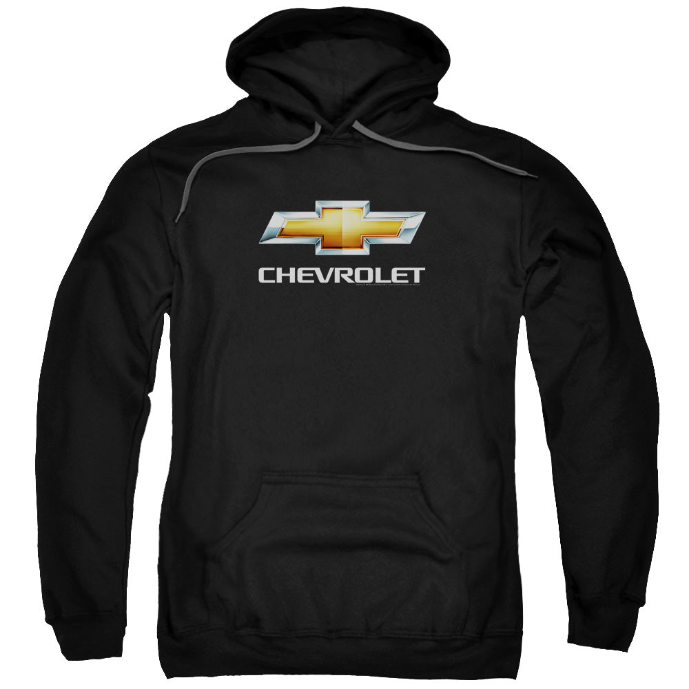 Chevrolet Chevy Bowtie Stacked Mens Hoodie Black Officially Licensed