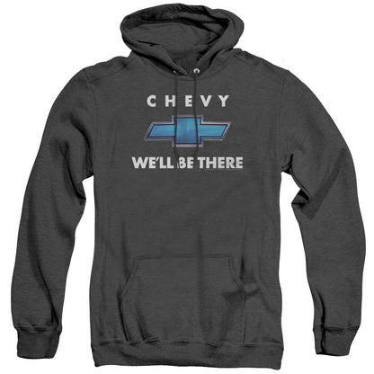 Chevrolet Well Be There Mens Heather Hoodie Black Officially Licensed