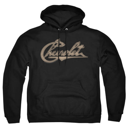 Chevrolet Chevy Script Mens Hoodie Black Officially Licensed