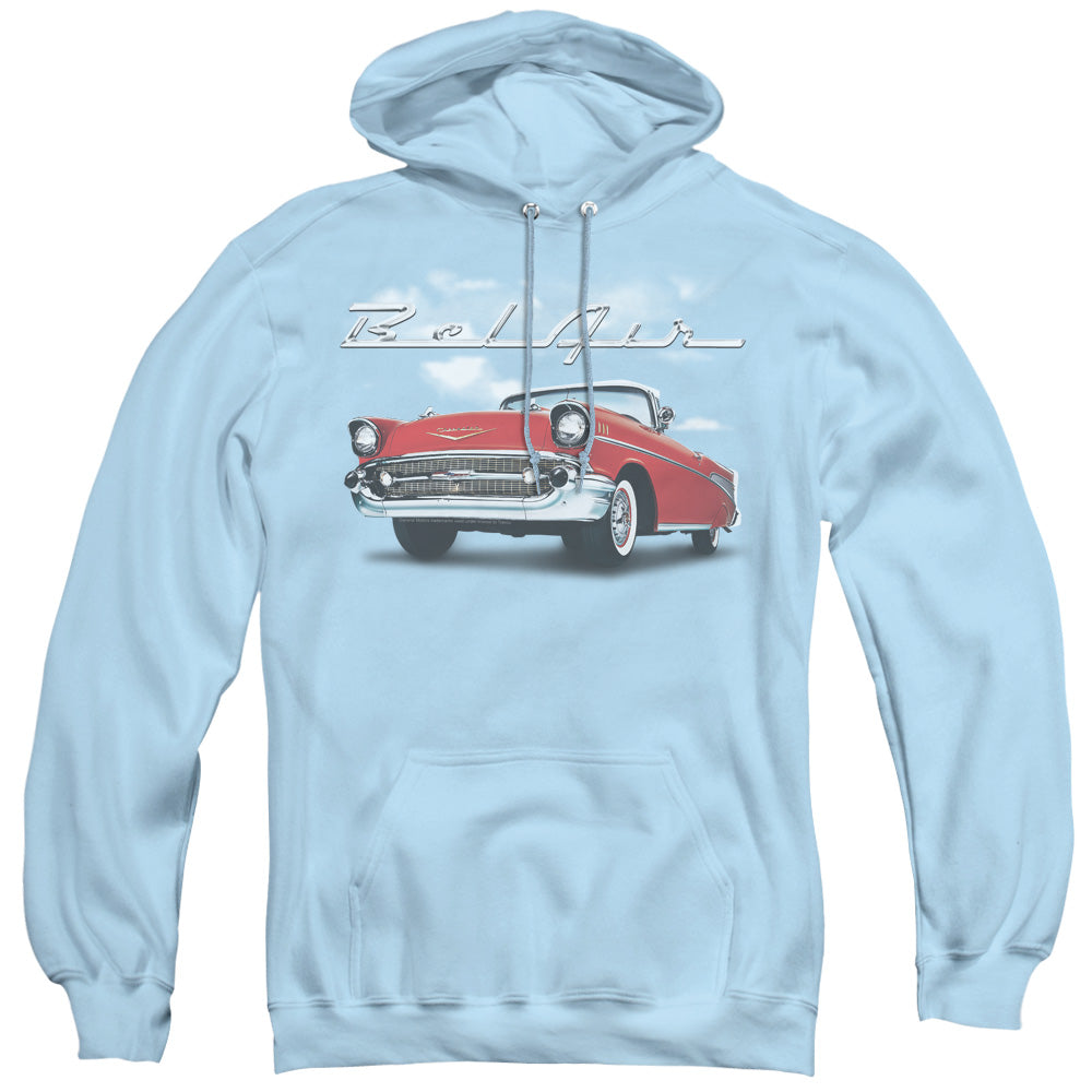 Chevrolet Bel Air Clouds Mens Hoodie Light Belue Officially Licensed