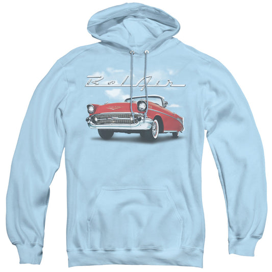 Chevrolet Bel Air Clouds Mens Hoodie Light Belue Officially Licensed