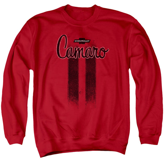 Chevrolet Camaro Stripes Mens Crewneck Sweatshirt Red Officially Licensed